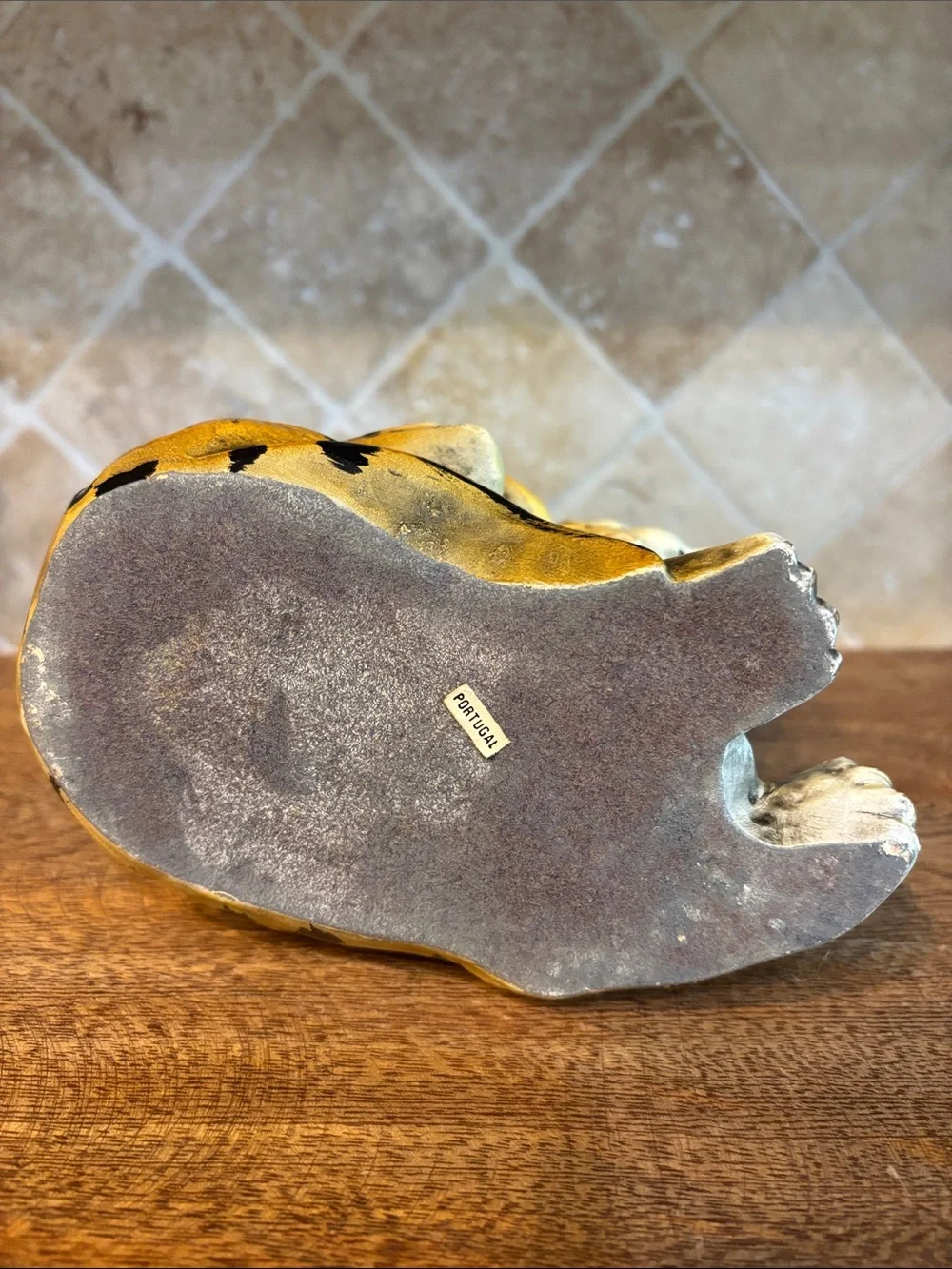 Vintage Hand-painted Ceramic Jaguar/Cheetah/Leopard Figurine -Made in Portugal
